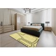 thumbnail image 5 of Ahgly Company Machine Washable Indoor Square Transitional Sun Yellow Area Rugs, 8' Square, 5 of 7