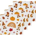 thumbnail image 2 of SKYSONIC Autumn Gnome Cotton Washcloths Set of 4, Highly Absorbent Soft Fingertip Towel for Bathroom, Gym, Hotel and Spa, 12 x 12 Inch, 2 of 7
