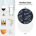 thumbnail image 6 of Pofeuu Hand Drawn Rockets Print Coasters for Drinks, 4Pack PU Leather Coasters, Bar Drink Coasters for Tabletop Protection, Furniture from Damage-Round Shape, 6 of 6