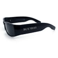 thumbnail image 3 of Kush Mad Dog Biker Slim Rectangle Mens Sunglasses UV400 Narrow Minimal Steet Eyewear Shiny Black, 3 of 5