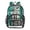 White And Green Patchwork Abstract Pattern, variant on Ttyddzy Clear Backpack Heavy Duty PVC Transparent Backpack for College Workplace, Green Red and White Striped Leaves