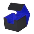 thumbnail image 3 of Card Deck Box for 130+ Cards, Closure Card Locker Container, Sleeved Card Organizer Case for Trading s Blue, 3 of 7