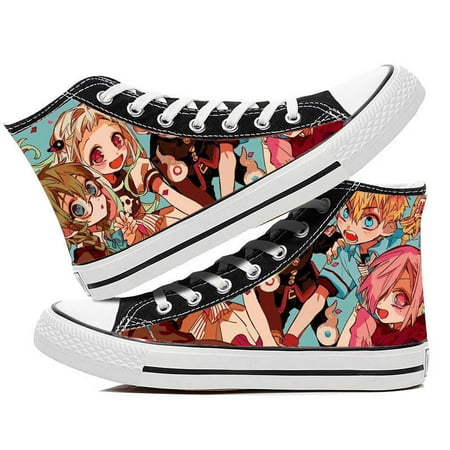 

New Fashion Anime peripheral Anime Ground bound boy Hanako-kun high-top printed canvas shoes for students