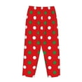thumbnail image 5 of Fotbe White and Green Polka Dot Women's Pajama Pants,Sleepwear Pants,Pj Bottoms Drawstring And Pockets-Small, 5 of 9