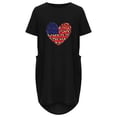 thumbnail image 3 of Jophufed Independence Day Women's Summer Fashion Flag Print Glory Mini Dress Casual Short Sleeve With Pocket Round Neck Loose Dress, 3 of 5
