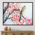thumbnail image 2 of Beautiful Pink Bird Sitting On Flowering Branch I 40 in x 30 in Framed Painting Canvas Art Print, by Designart, 2 of 5