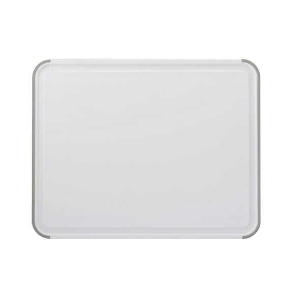 Kitchenaid Classic Nonslip Plastic Cutting Board, 11-inch x14-inch, White