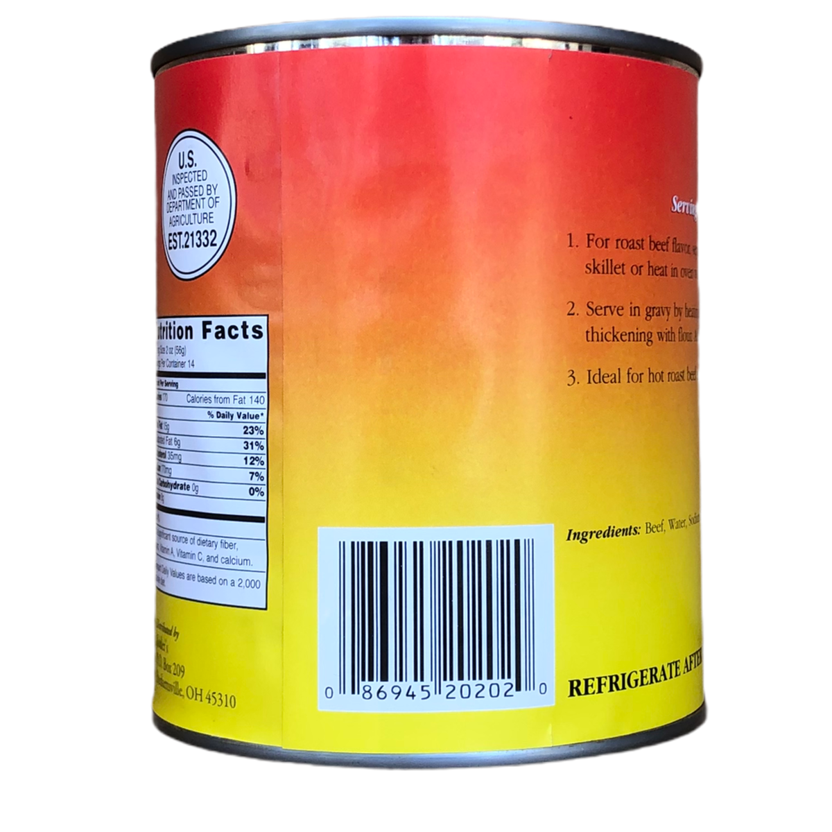 (12 Cans Pack) Yoders Emergency Long Shelf Life Beef Chunks Fully Cooked Emergency Preparedness Survival Food for Camping and Backpacking 28oz/14 Servings/Can ✅