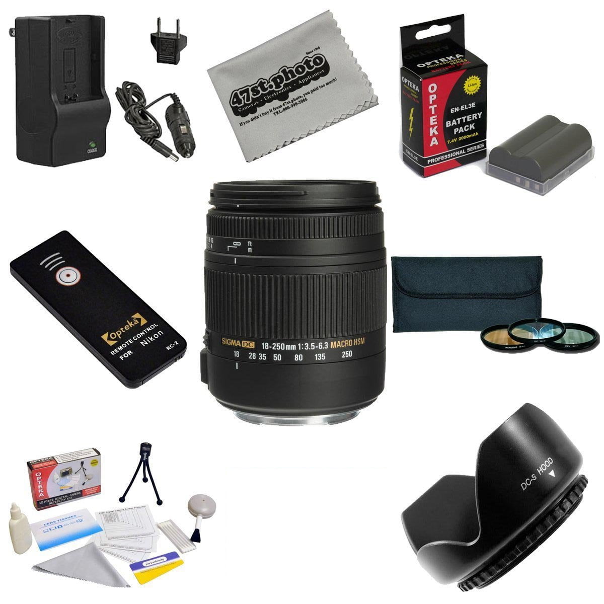 redactioneel Infrarood Durven Sigma Super Zoom 18-250mm f/3.5-6.3 DC Macro OS HSM (Optical Stabilizer)  883-306 Lens With 3 Year Extended Lens Warranty For the Nikon D700 D300S  D300 D200 D100 D90 D80 D70 D70s D50 -