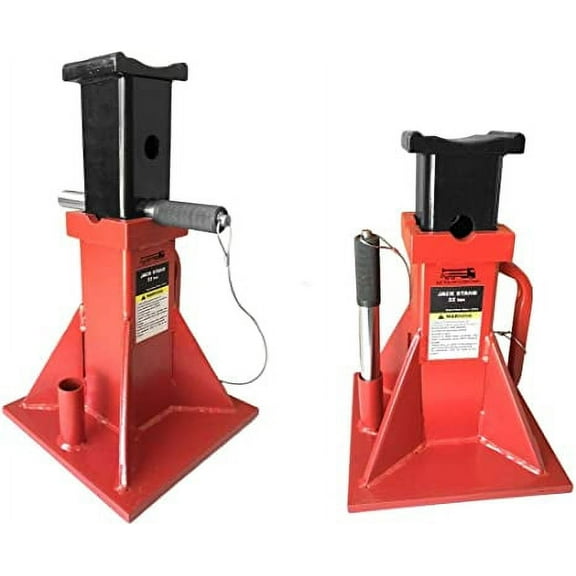 22-Ton Adjustable Low Profile Tractor Trailer Jack Stands (Pair)