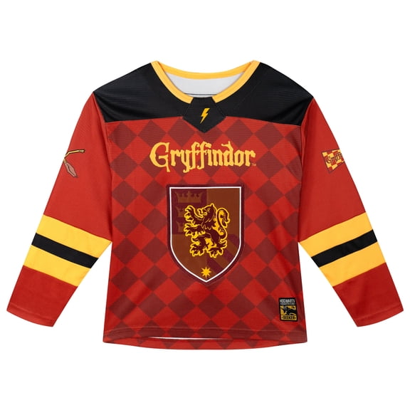 Harry Potter Gryffindor Mesh Hockey Jersey Long Sleeve T-Shirt Toddler to Big Kid