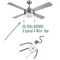 thumbnail image 3 of 1pcs Ceiling Fan Lights Switch Zingear Ze-208s E89885 3 Speed 4 Wire Fan Switch Pull Chain ,fan Lig, 3 of 5