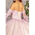 thumbnail image 3 of Women's GLS Gloria Strapless Bell Sleeve Two Tone Ball Gown Gl3234 Lilac Lavender And Champagne Goldish Beige Size XL Lavender/champagne, 3 of 5
