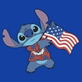 thumbnail image 2 of Men's Lilo & Stitch Tropical American Flag Graphic Tee Royal Blue Medium, 2 of 4