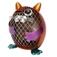 thumbnail image 2 of Hucha de Metal con forma de gato para adultos, hucha de animales coloreada a mano con tapón de goma para el hogar, sala de estar, estantería, 2 of 5