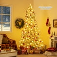 thumbnail image 4 of Gymax 8 FT Snow-flocked Artificial Christmas Tree w/81 Sphere Lights 450 LED Lights, 4 of 10