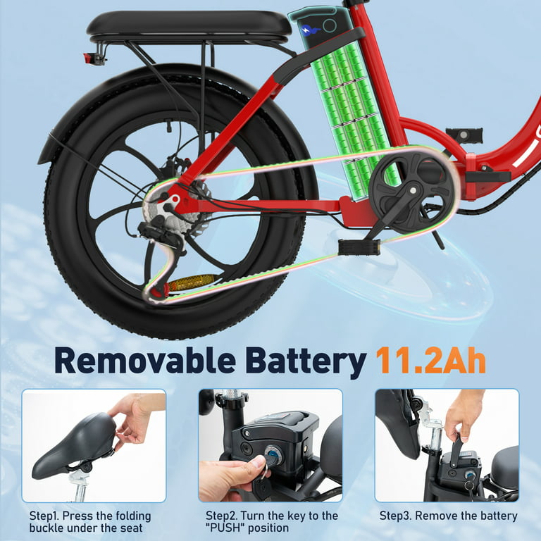  Fat Tire Electric Bike Adults, 750W Electric Mountain Bike 20  Inch E Bike 48V 15Ah Removable Battery, 28 MPH 7-Speed,Range 60-100km  Mountain Bike, LCD Display (Black) : Sports & Outdoors