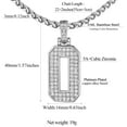 thumbnail image 3 of FindChic Mens Sport Necklace Silver Cubic Zirconia Number 0-9 Pendant Necklaces Hip Hop Tennis Wheat Chain Birthday Christmas Jewelry Gifts for Women, 3 of 9