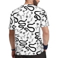 thumbnail image 2 of Wukai Hand Drawn Snake Print Men's Short-Sleeved Mesh T-Shirt,Quick-Dry Short Sleeve Workout T-Shirt-X-Large, 2 of 8