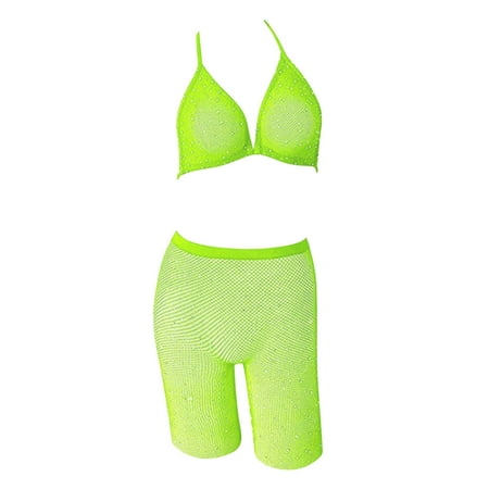 

Women s Green Pajamas Lingerie Set One Size