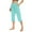 Cyan #017, variant on Capri Pants for Women, Summer Casual Pull On Womens Capris with Pockets, Women's Casual Pants & Capris, Ladies Capris Cyan 3XL