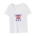 thumbnail image 4 of Camiseta de mujer de verano moda streetwear cuello redondo camisa para vacaciones deportes trabajo, 4 of 7