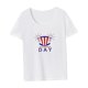 thumbnail image 4 of Camiseta para mujer verano simple cuello redondo camiseta para desplazamientos senderismo playa compras XL, 4 of 7