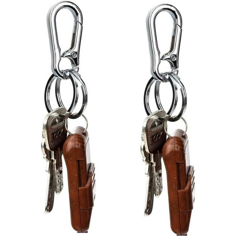 6 Pcs Aluminum Carabiner Black Key Ring Carabiner Key Ring Clip  Carabiner,carabiner Hook Clasp Keychain for Bag/handbag/diy Making 
