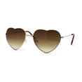 thumbnail image 1 of Lunettes de Soleil en Forme de Cœur avec Monture en Métal Or, 1 of 4