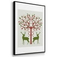 thumbnail image 3 of Christmas Des - Deer and Heart Tree, On Cream - Framed Gallery Wrapped Holiday Canvas - 27 x 41 - Black Frame, 3 of 8