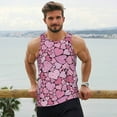thumbnail image 6 of Gukieu Sweet Heart Print Men's Quick Dry Fitness Vest, Round Neck Sleeveless Fitness Bodybuilding Top-Medium, 6 of 7