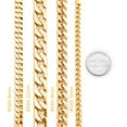 thumbnail image 2 of Cuban Link Chain 9MM, Round, 24K Gold with Inlaid Bronze, Fashion Jewelry Necklaces, Guaranteed for Life, 28 Inches, 2 of 7