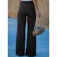 thumbnail image 4 of Chase Secret Women's Ripped Jeans High Waisted Wide Leg Jeans Destroyed Flare Jeans, 4 of 6