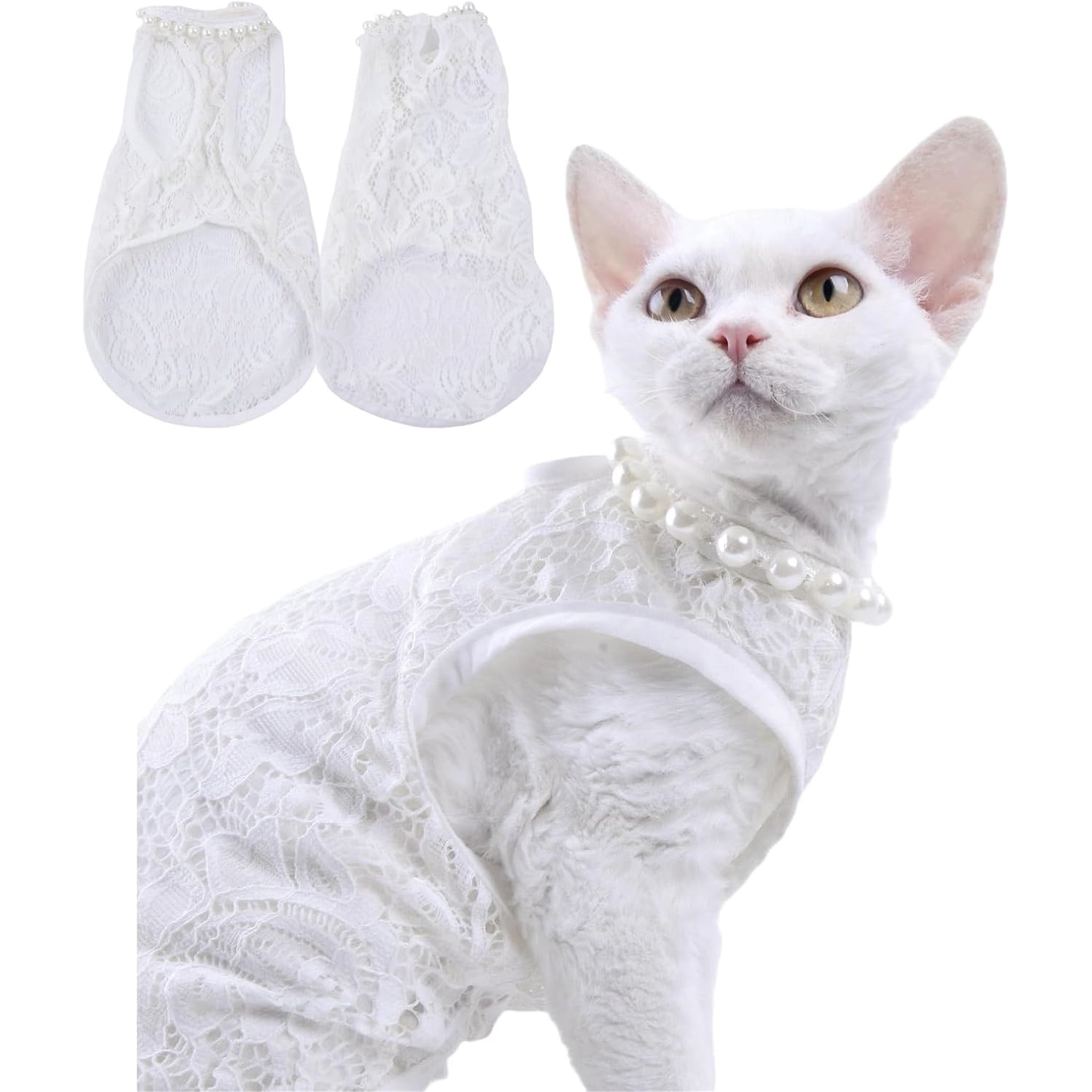 HQREA White Girl Dog Cat Wedding Bride Dress Outfit Luxury Lace Formal Apparel Female Puppy Birthday Princess Dress