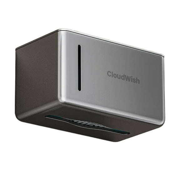 CloudWish Toilet paper holders, Silver Stainless Steel Wall Mount, No Installation & Flushable Wet Wipes Storage