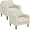 2 PACK White, variant on Oversized Modern Accent Armchair with Metal Legs,Comfy Accent Chair and a Half,Modern Century Single Sofa Extra Large Reading Club Chair for Living Room,Bedroom,and Apartment, Gray