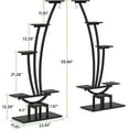 thumbnail image 7 of Tribesigns 6-Tier Tall Indoor Plant Stand Pack of 2, Metal Curved Display Shelf with 2 Hanging Hooks,Black, 7 of 7