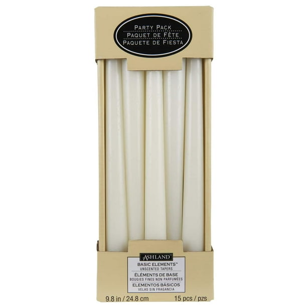 12 Packs 15 ct. (180 total) 10" White Taper Candles by Ashland