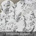 thumbnail image 7 of Grey Elegant Floral Spring Plant Watercolor Throw Pillow Cover, Pillowcase Protectors with Zipper, Breathable Decorative Lumbar Pillow Case Cover, Pillow Shams for Couch Sofa 12x20Inch, 7 of 7
