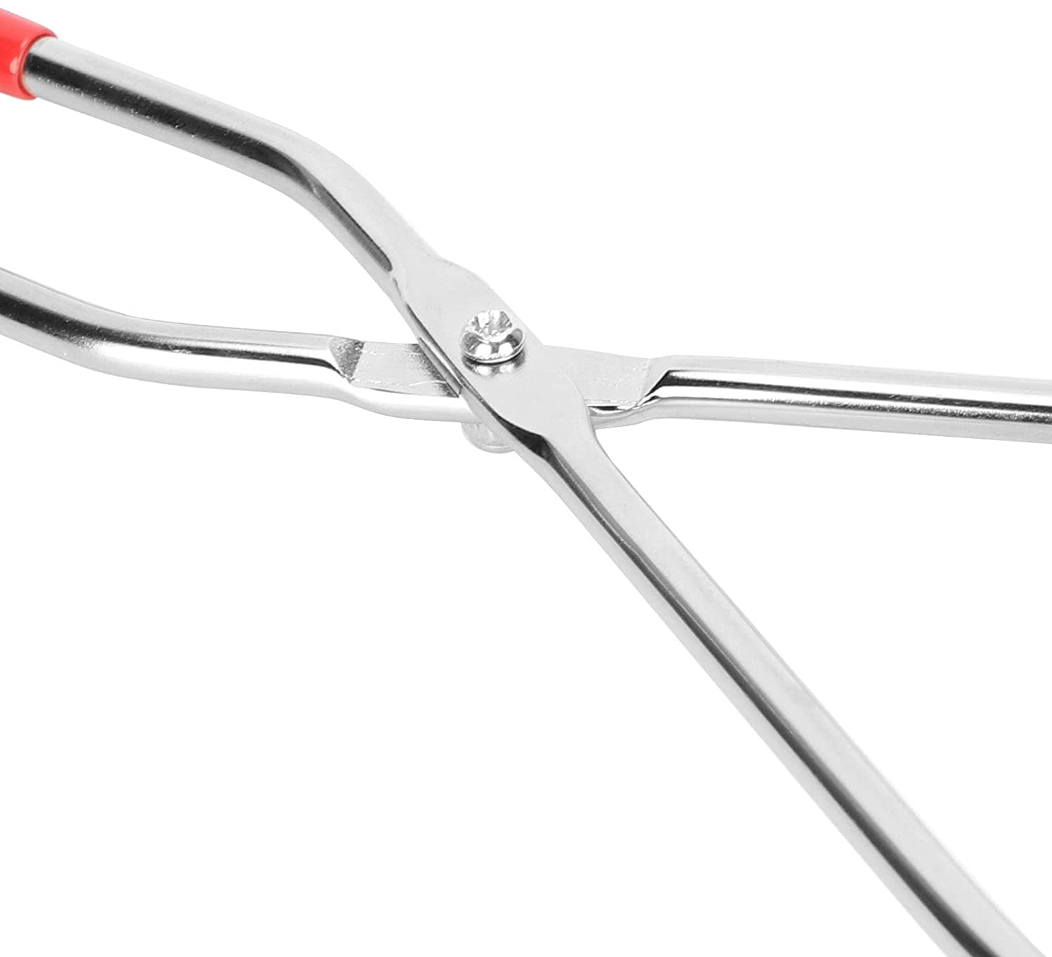 ABCISI 2Pcs Dipping Tongs Glazing Tools, 12.8in Long Ceramic Glazing Tongs, Stainless Steel Pottery Clay Glaze Clamps Ceramic Glazing Tools with Rubber Handle for Kiln Clay