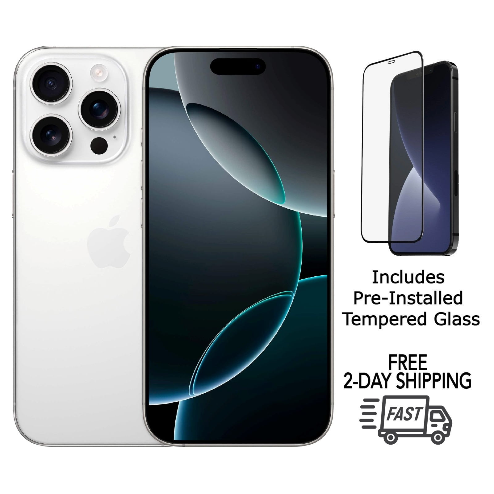 Apple iPhone 16 Pro, 256GB White Titanium, Carrier Unlocked