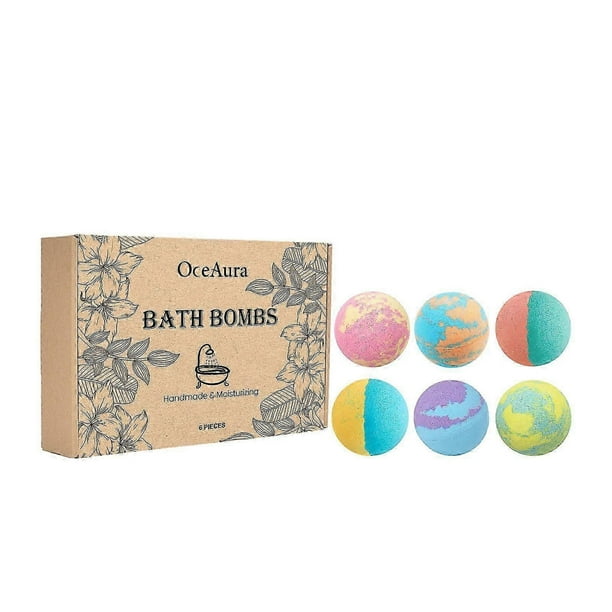 Bath Bombs Gift Set, 6 Pieces Bath Bombs, Thank You Gift for Women, Men, Birthday, Shower Bombs as Bath Additive, Gift Ideas
