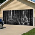 thumbnail image 5 of Grey Forest Garage Door Cover Banner 6 x 13 FT, Mysterious Primitive Forest Pine Tree Garage Door Curtains Backdrop with Grommets for Indoor Outdoor Wall Party Porch Yard Decorations Background, 5 of 9