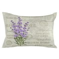 thumbnail image 7 of Farm Green Leaf Purple Lavender Vintage Back Outdoor Pillow Covers Set of 2,Decorative Waterproof Throw Pillow Case,Country Spring Floral Cotton Linen Soft Cozy Cushion Pillowcases, 7 of 7