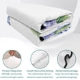 thumbnail image 4 of Full Quilt Set 78''x90'', Flower Butterfly Lightweight Summer Bedspread Coverlet Set with 2 Pillow Shams, Blue Purple Watercolor Wilflower Breathable All Season Quilt Bedding for Bedroom/Guest Room, 4 of 9