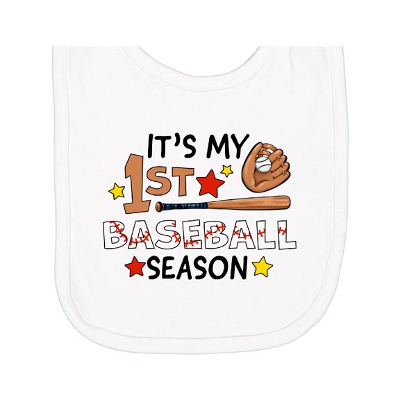 Inktastic It's My First Baseball Season Newborn Bib