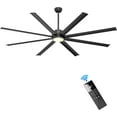 thumbnail image 3 of Ohniyou 84" Large Ceiling Fan with Lights and Remote 8 Blades Dimmable Industrial Indoor Outdoor Ceiling Fan for Patio Living Room Garage, Black, 3 of 14
