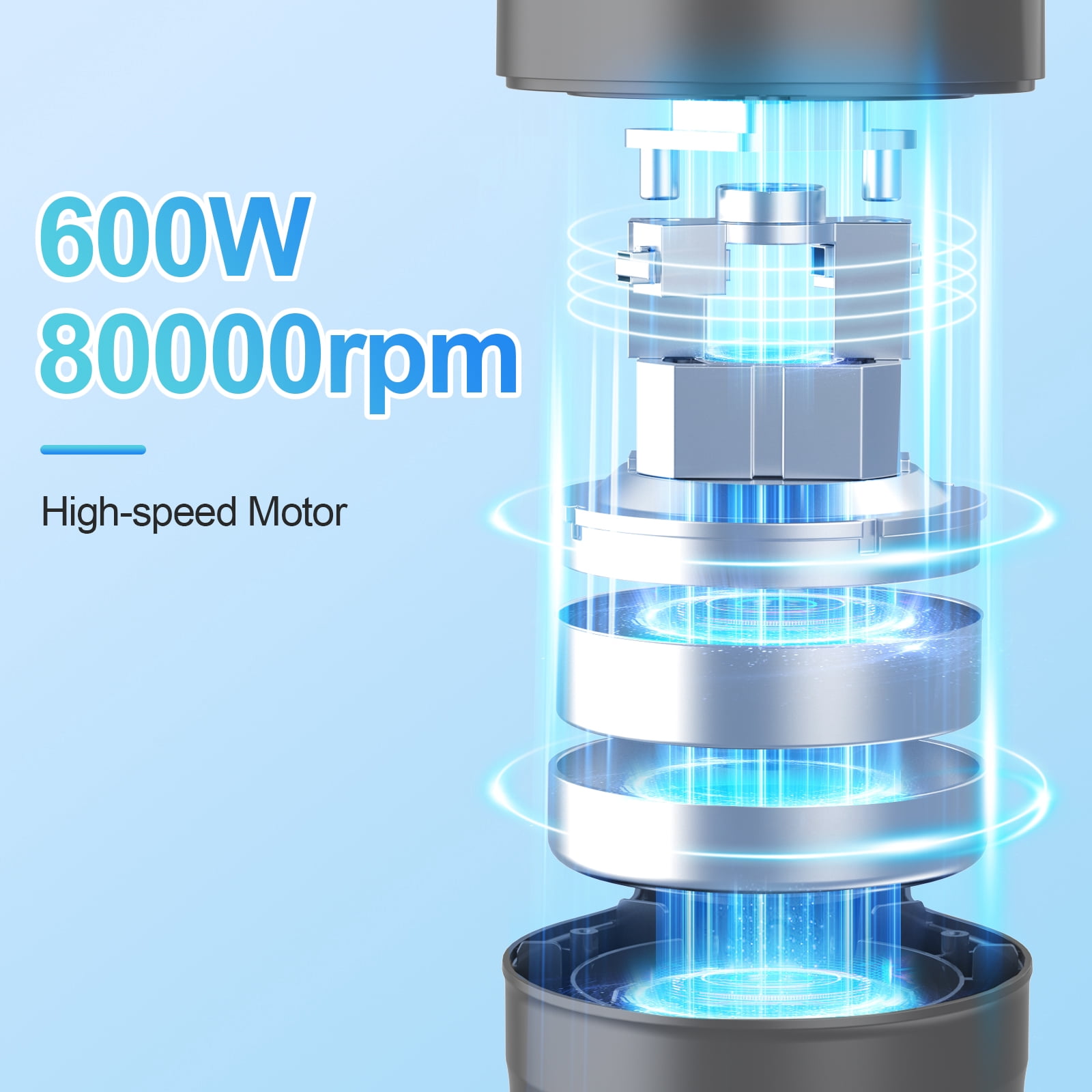 Moolan Corded Stick Vacuum, 6 in 1 Lightweight Vacuum with 4 LED, Vacuum Cleaners for Hard Floor,New