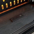 thumbnail image 6 of Leumius Queen Size Loft Bed with Slide, Storage Shelves and Built-in Wardrobe,Metal Loft Bed Frame with USB Ports and LED Lights,Pegboard,Black, 6 of 12