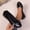 Black, variant on Orthopedic Loafer for Women Wedges Comfortable Flats Low Block Heel Dress Fashion Shoes Slip On Soft Leather Casual Pumps Elegant Wedding Party Driving Work Walking Dressy Loafers Black 5.5